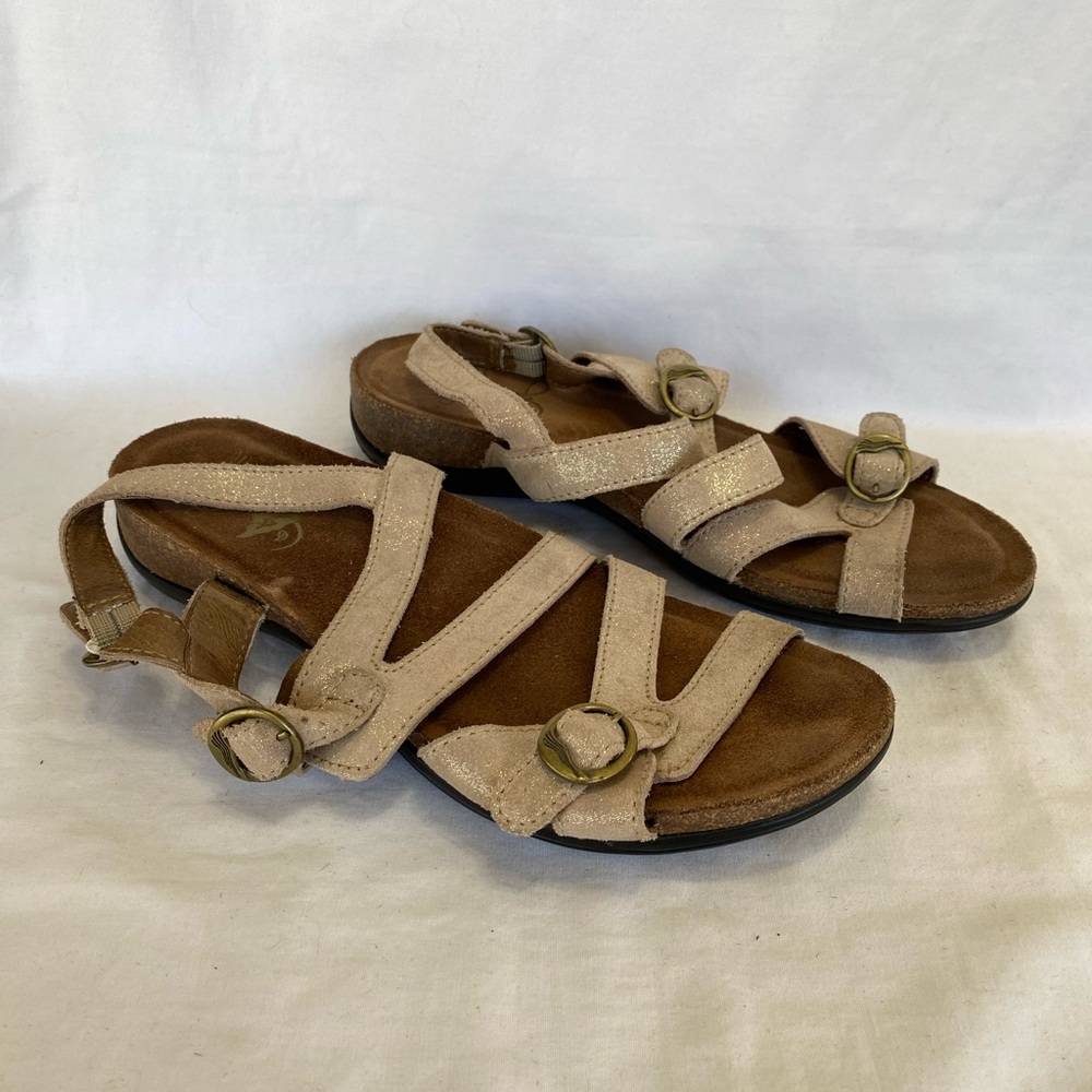 Dansko Jameson champagne sparkle sandals